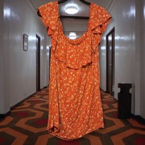 NWT Kimchi Blue @ UO Floral Off-Shoulder Ruffle Mini Dress